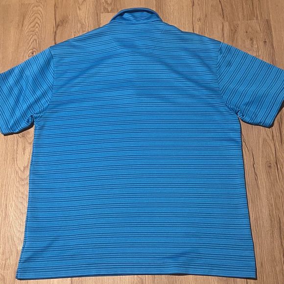 Nike Golf Men’s Stripe Polo Shirt Blue XL Short Sleeve - Picture 5 of 10